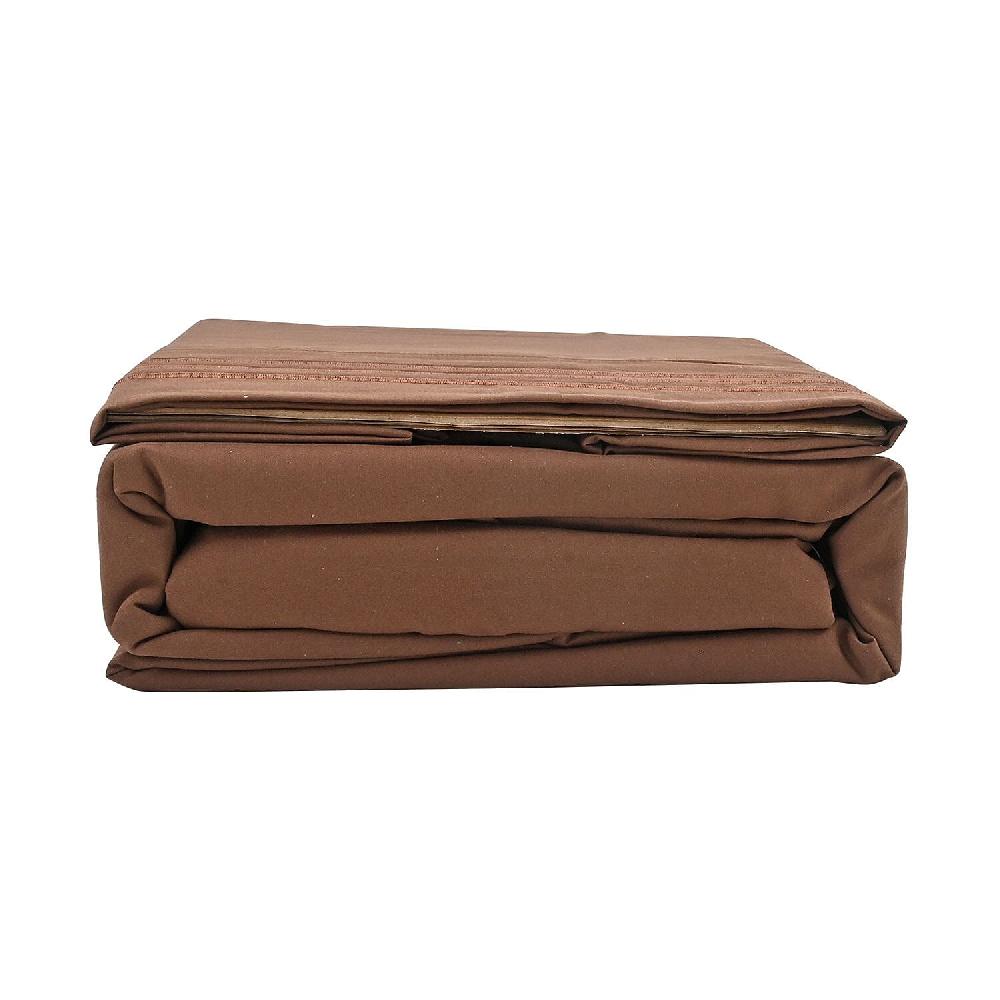 2200 Series 80 GSM Brown Microfiber 4pc Sheet Set -King