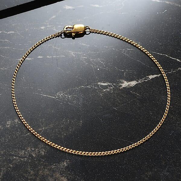 22K Yellow Gold Curb Chain Bracelet (6.50 In) 1.36 Grams