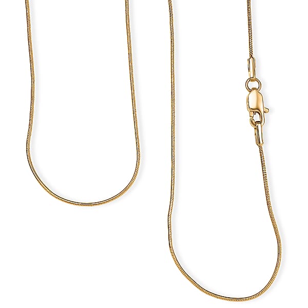 22K Yellow Golden Serpent Chain Necklace 20 Inches 4.16 Grams