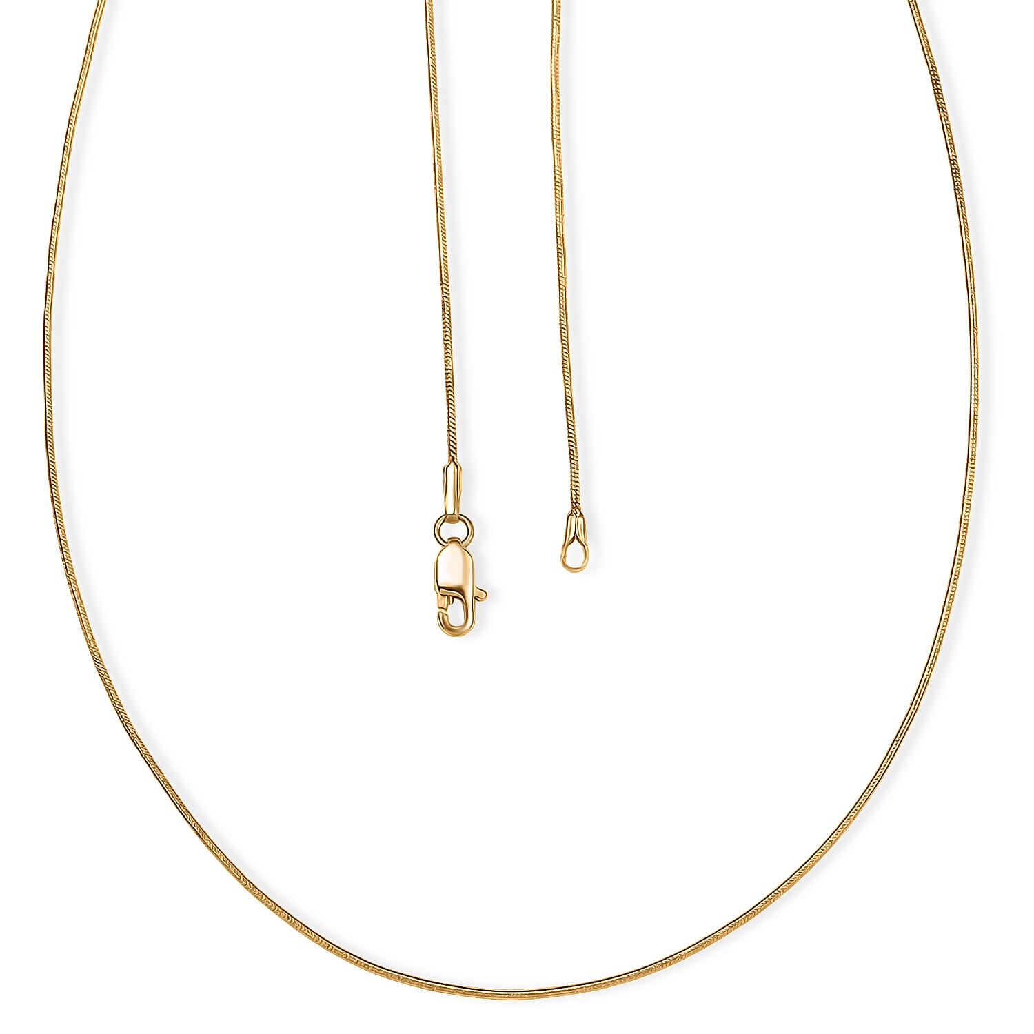 22K Yellow Golden Serpent Chain Necklace 20 Inches 4.16 Grams