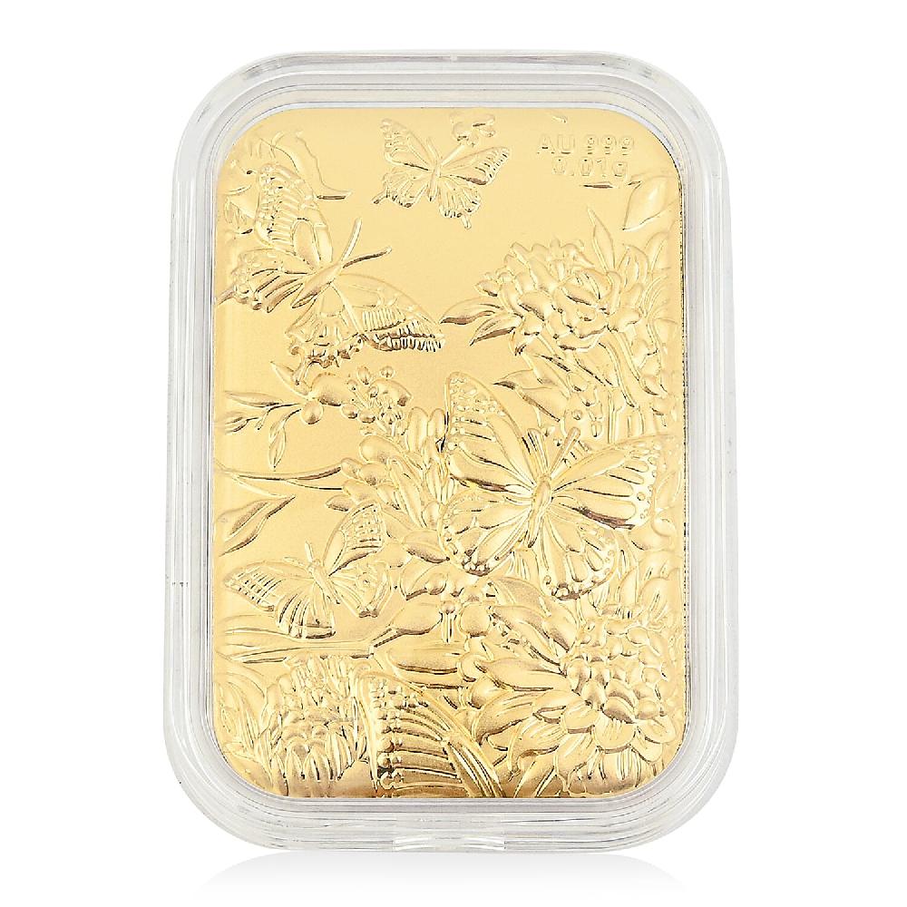 24K Gold Butterfly Family with Rose Embossed Sheet 10mg (Del. in 10-12 Days)