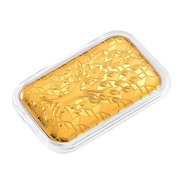 24K Gold Tree Of Life Emboss Sheet 31x45.5mm 10mg