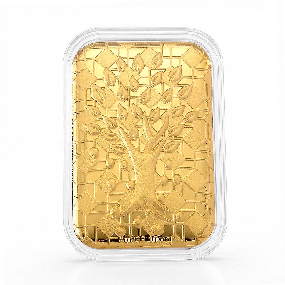24K Gold Tree of Life Emboss Sheet 31x45.5mm 10mg