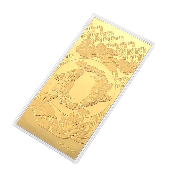 24K Golden Blessings Of The Golden Koi Embossed Sheet 100 Mg
