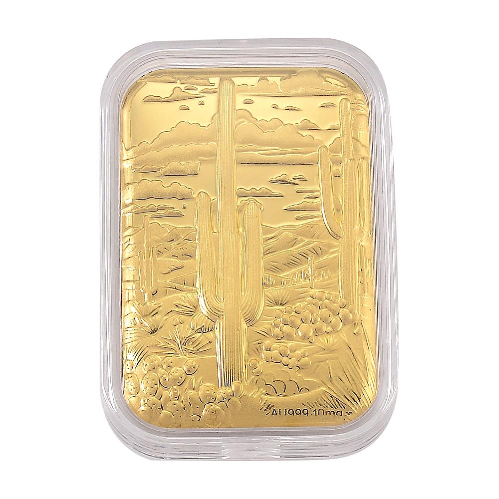 24K Golden Cactus Emboss Sheet (31x45.5mm) 10mg