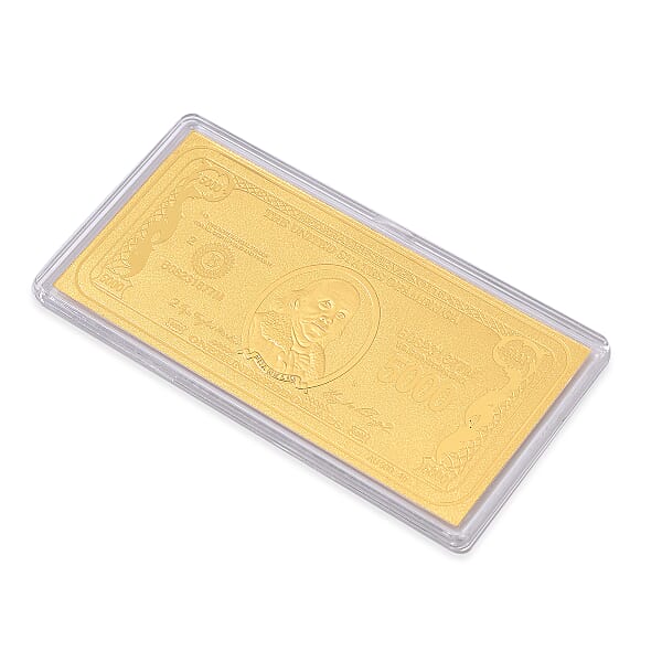 24K Golden Currency Of Fortune Emboss Sheet (103x49mm) 1g