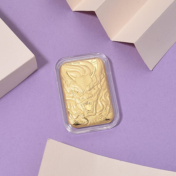 24K Golden Dragon Emboss Sheet 31x45.5mm 10mg
