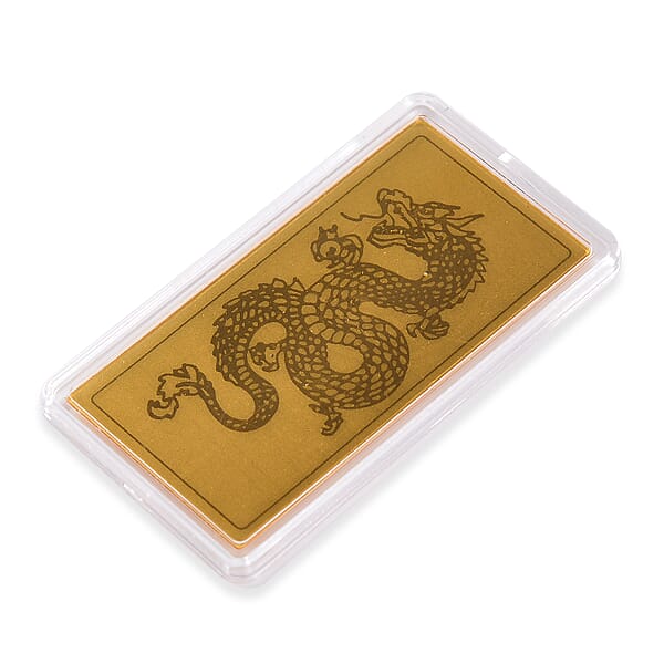 24K Golden Dragon Emboss Sheet 55x30mm 100mg