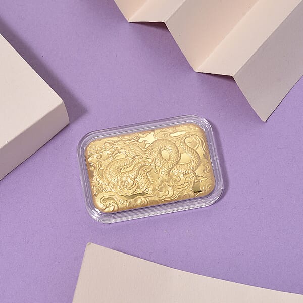 24K Golden Dragon Embossed Sheet (41x26mm) 10mg