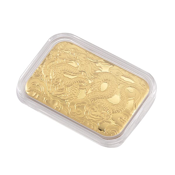 24K Golden Dragon Embossed Sheet (41x26mm) 10mg