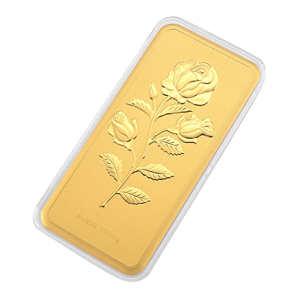 24K Golden Forever Rose Embossed Sheet (156x76.4mm)100mg