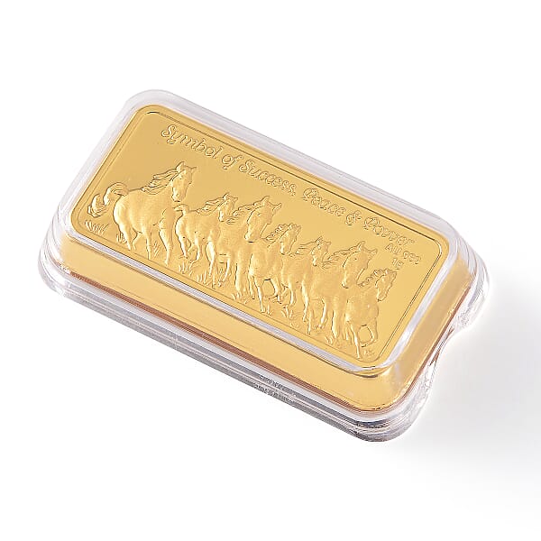 24K Golden Fortune Seven Horse Emboss Sheet 40x20mm (1g)
