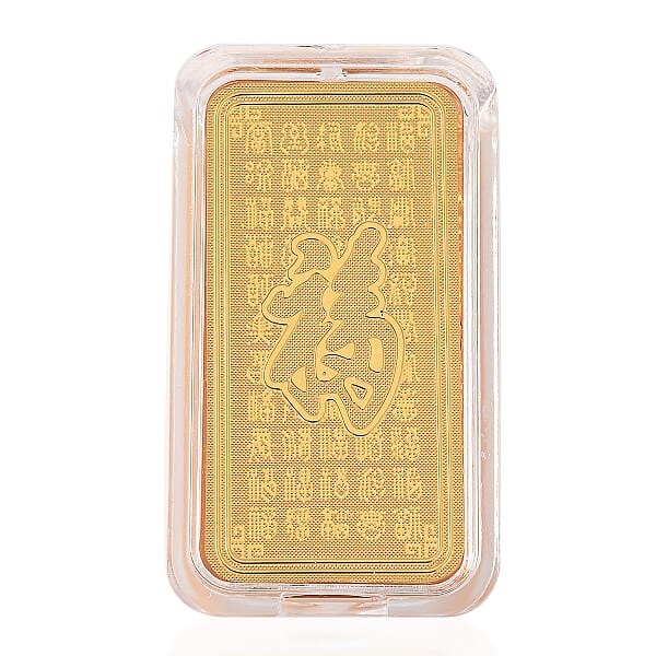 24K Golden Fortune Seven Horse Emboss Sheet 40x20mm (1g)