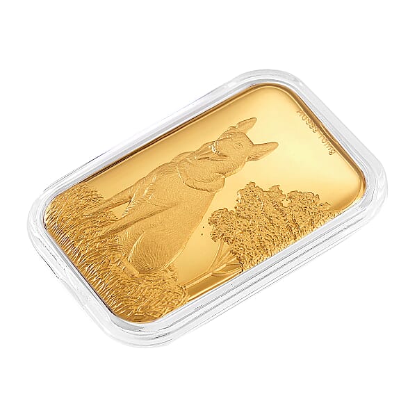 24K Golden Guardian German Shepherd Emboss Sheet 31x45.5mm 10mg