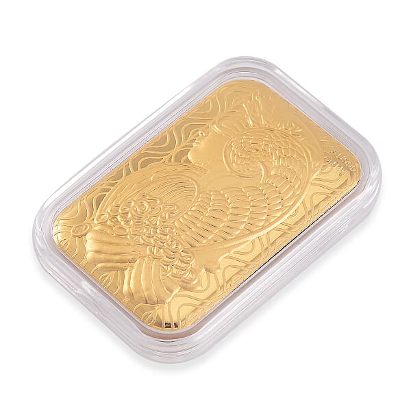 24K Golden Lady Fortuna Blessing Emboss Sheet 31x45.5mm 10mg