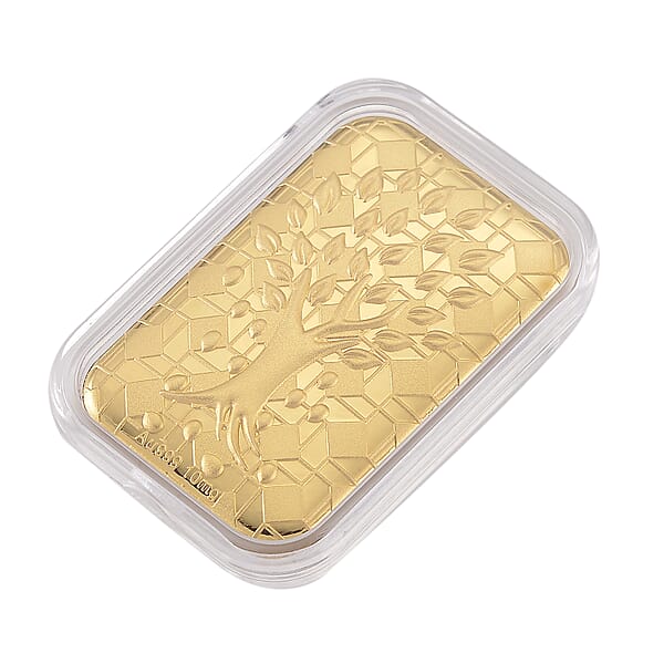 24K Golden Life Of Tree Emboss Sheet 31x45.5mm 10mg