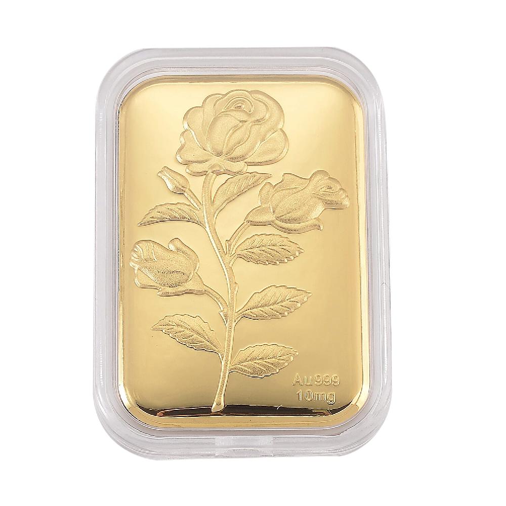 24K Golden Love Rose Emboss Sheet 31x45.5mm 10mg