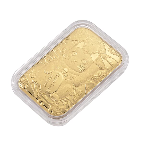 24K Golden Lucy Money Cat Emboss Sheet 31x45.5mm 10mg