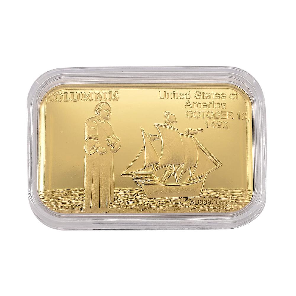 24K Golden Traveling by Legend Columbus Emboss Sheet (31x45.5mm) 10mg
