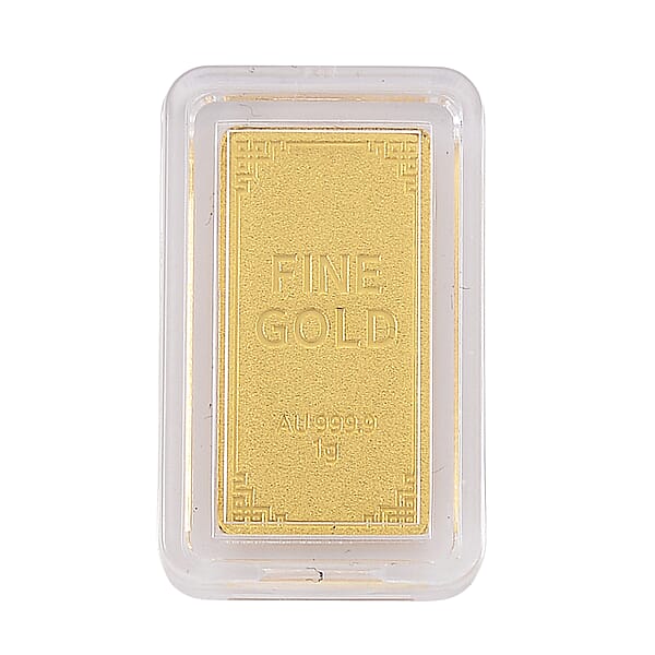 24K Yellow Gold 3D Statue Of Liberty Emboss Bar (10x20x0.23mm) 1gram