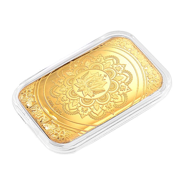24K Yellow Gold Lotus Mandala Art Embossed Sheet 10mg (Del. In 10-12 Days)
