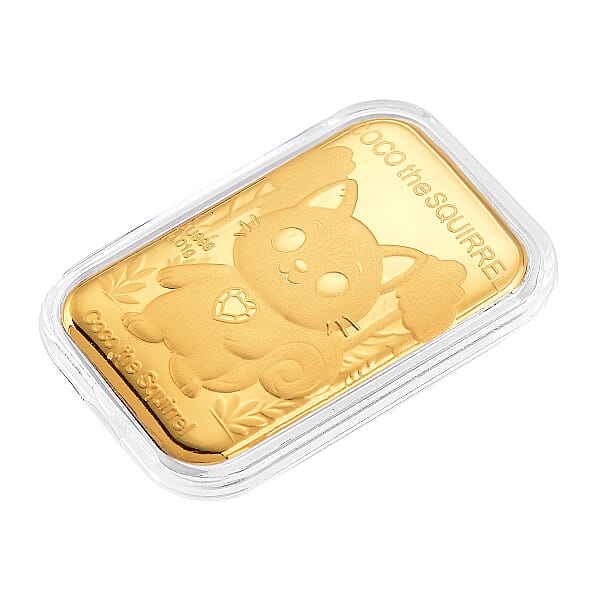 24K Yellow Golden Coco The Squirrel Emboss Sheet 10mg