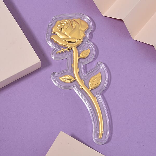 24K Yellow Golden Forever Rose With Book Packaging 99mmX32mm 200mg