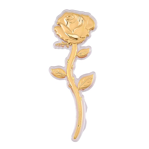 24K Yellow Golden Forever Rose With Book Packaging 99mmX32mm 200mg
