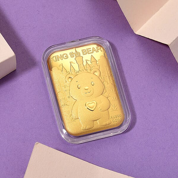 24K Yellow Golden King Of Bear Emboss Sheet 10mg