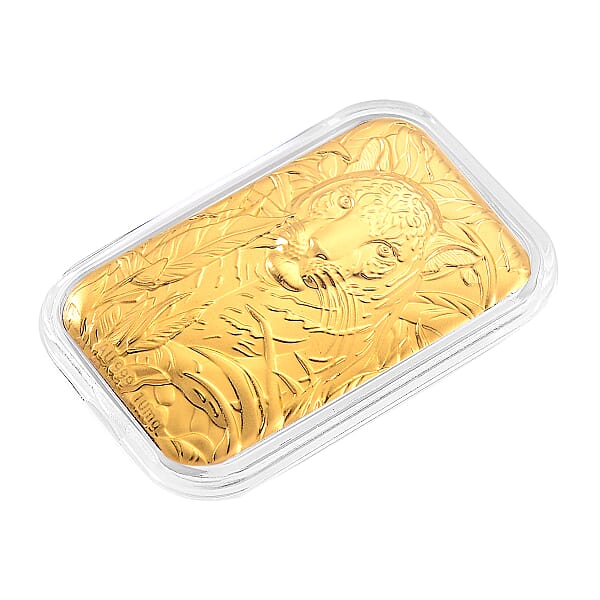 24K Yellow Golden Regal Tiger Emboss Sheet 10mg (Del. In 10-12 Days)