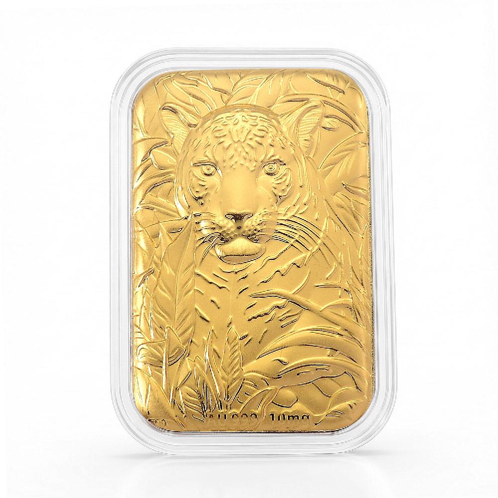 24K Yellow Golden Regal Tiger Emboss Sheet 10mg (Del. in 10-12 Days)