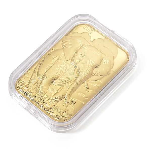 24K Yellow Golden Royal Elephant Emboss Sheet 10mg