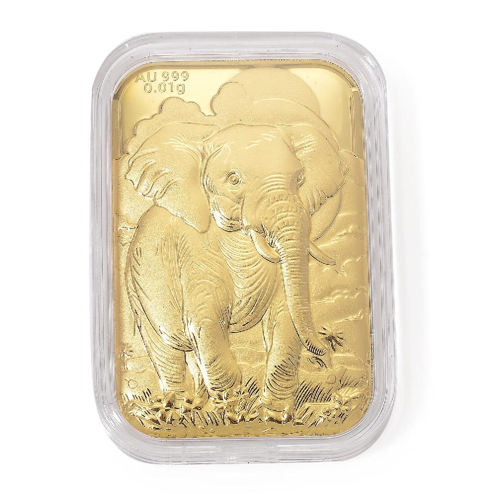 24K Yellow Golden Royal Elephant Emboss Sheet 10mg