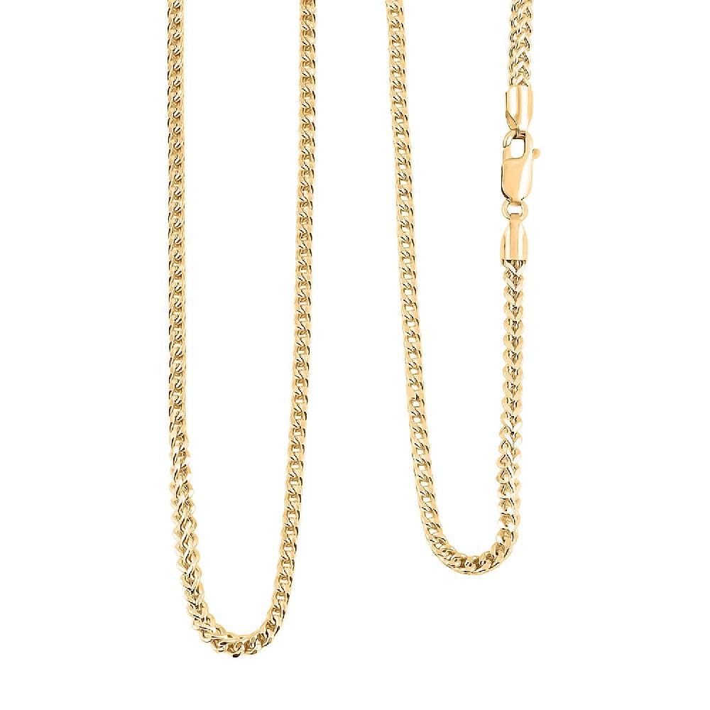 2mm Franco Chain Necklace In 18K Yellow Gold 20 Inches 5.80 Grams
