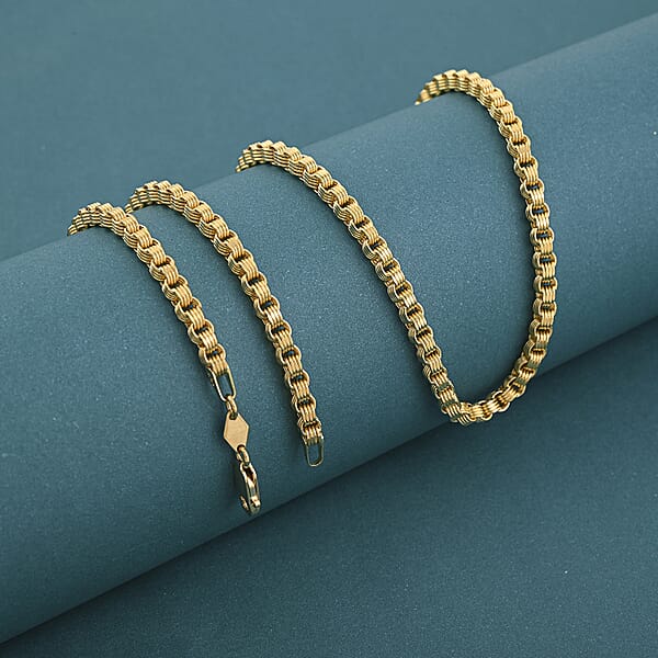 3.2mm Byzantine Chain Necklace In 10K Yellow Gold 11.4 Grams 26 Inches