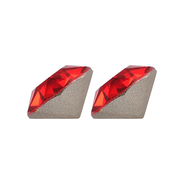 3.40 Ctw Round Cut Light Siam Swarovski Crystal Loose Stone (Set Of 2) (8 Mm)