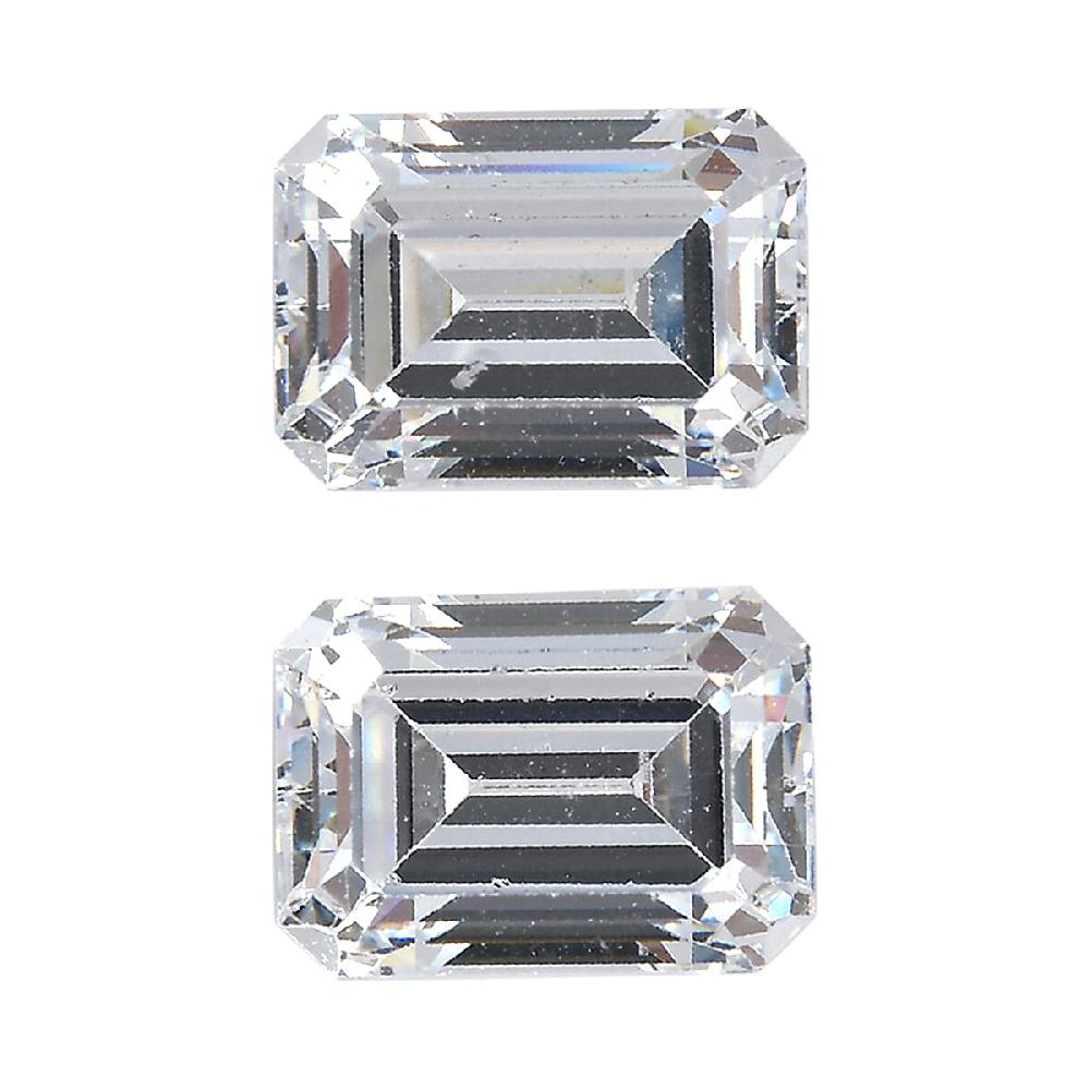 3.54 ctw Octagon Cut Swarovski Zirconia Loose Stone (Set Of 2) (7x5 mm)