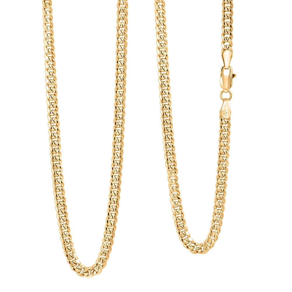 3.6mm Cuban Chain Necklace in 10K Yellow Gold 7.85 Grams 22 Inches