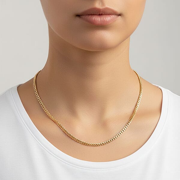 3.7mm Miami Cuban Chain Necklace In 10K Yellow Gold 8.1 Grams 26 Inches