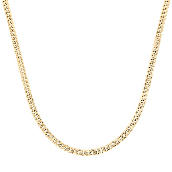 3.7mm Miami Cuban Chain Necklace In 10K Yellow Gold 8.1 Grams 26 Inches