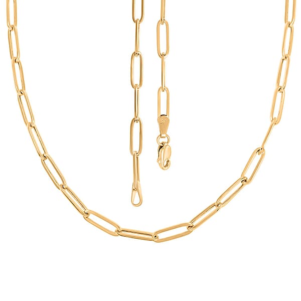3mm Paperclip Chain Necklace In 10K Yellow Gold 3.2 Grams 20 Inches