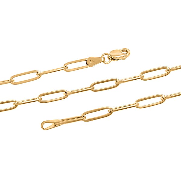 3mm Paperclip Chain Necklace In 10K Yellow Gold 3.44 Grams 22 Inches