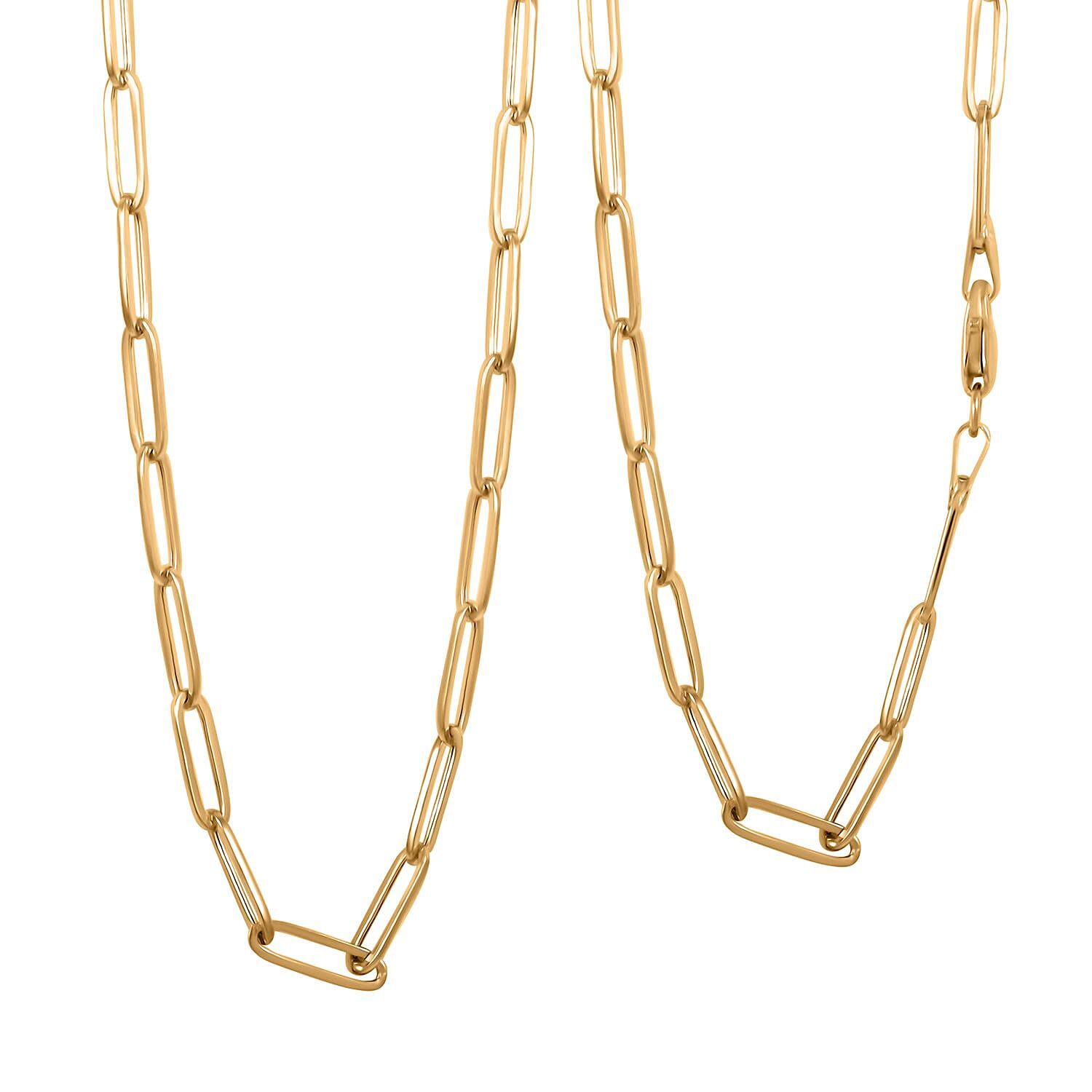 3mm Paperclip Chain Necklace in 10K Yellow Gold 3.44 Grams 22 Inches
