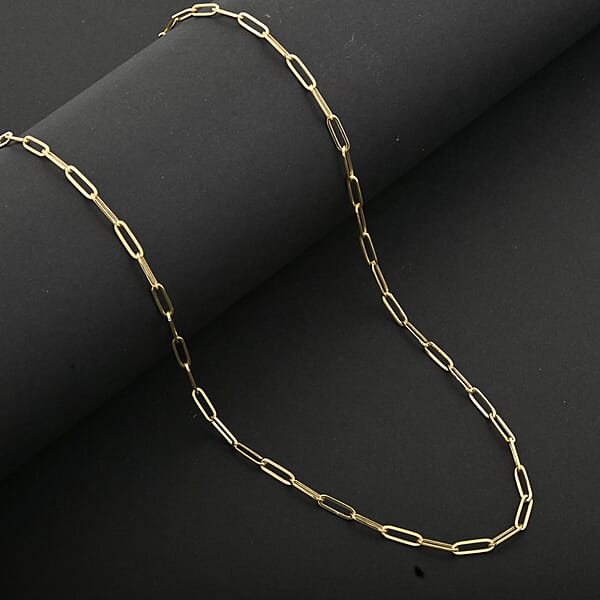 3mm Paperclip Chain Necklace In 14K Yellow Gold 3.4 Grams 24 Inches