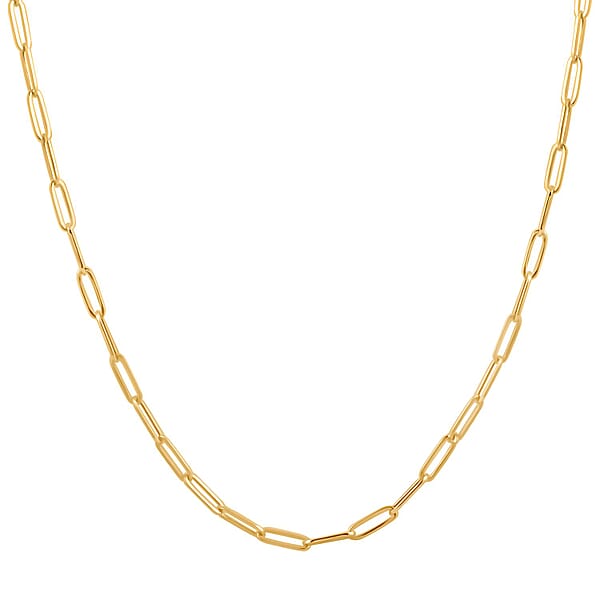 3mm Paperclip Chain Necklace In 14K Yellow Gold 3.4 Grams 24 Inches