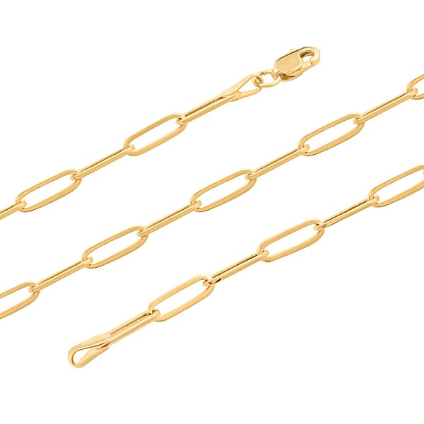 3mm Paperclip Chain Necklace In 14K Yellow Gold 3.4 Grams 24 Inches