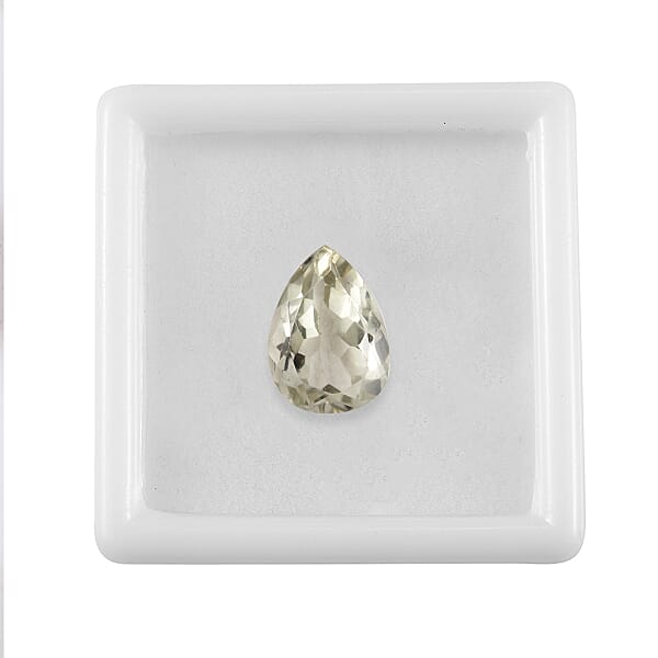 4.20 Ctw Pear Cut Montezuma Prasiolite Loose Gemstone (14x10 Mm)
