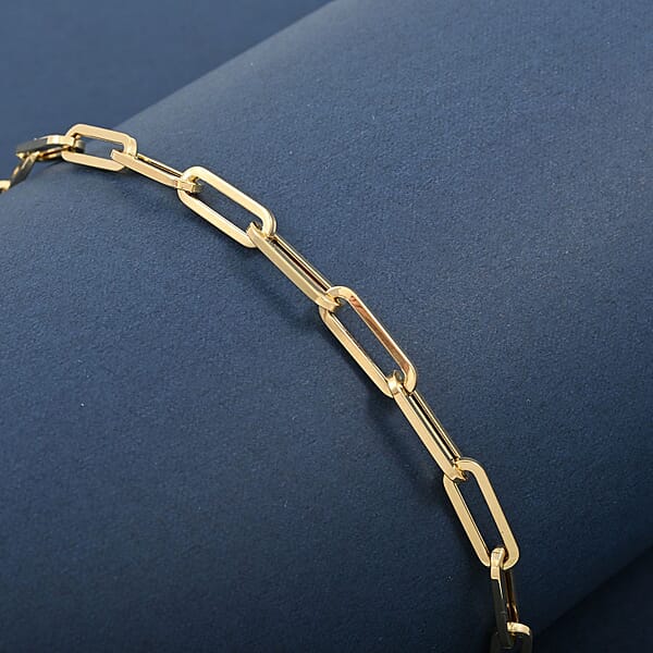 5.5mm Paper Clip Chain Bracelet In 10K Yellow Gold (8.00 In) 6.20 Grams
