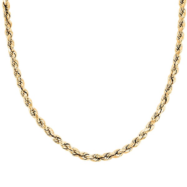 5.5mm Rope Necklace In 10K Yellow Gold 14.30 Grams 28 Inches