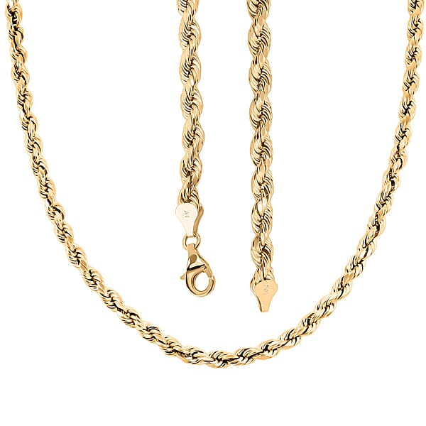 5.5mm Rope Necklace In 10K Yellow Gold 14.30 Grams 28 Inches
